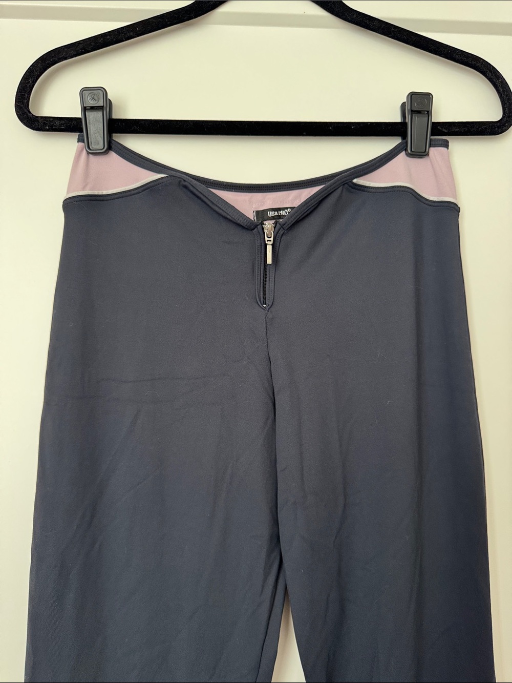 Y2K Low Rise Navy and Pink Flare Yoga Pants - Picture 5 of 13
